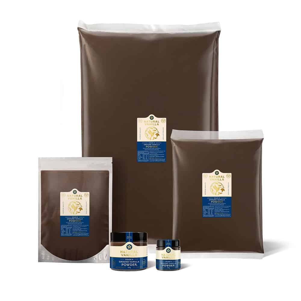 Natural Vanilla - Ground Vanilla Bean Powder Grade B Range